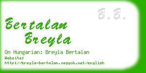 bertalan breyla business card